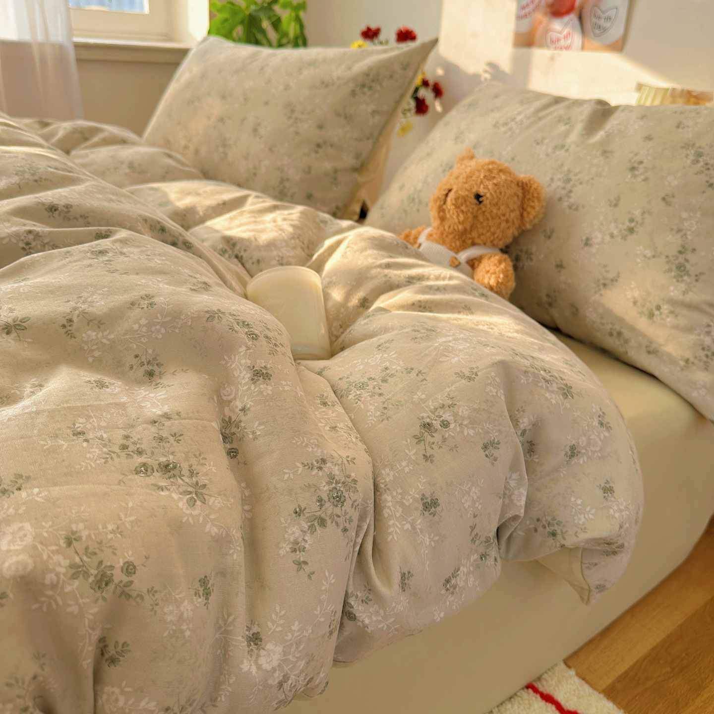 Class A maternal and infant grade cotton double-layer yarn four-piece set ins Wind cotton bed sheet bedding quilt cover Nantong home textile wholesale