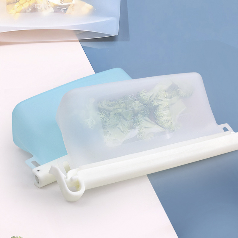 硅胶可密封食品袋水果生鲜零食密封不串味便携式硅胶食品保鲜袋