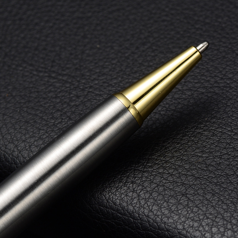 Bolígrafo de metal giratorio de acero inoxidable Bolígrafo de regalo Bolígrafo de impresión Bolígrafo publicitario Bolígrafo de hotel Papelería de oficina