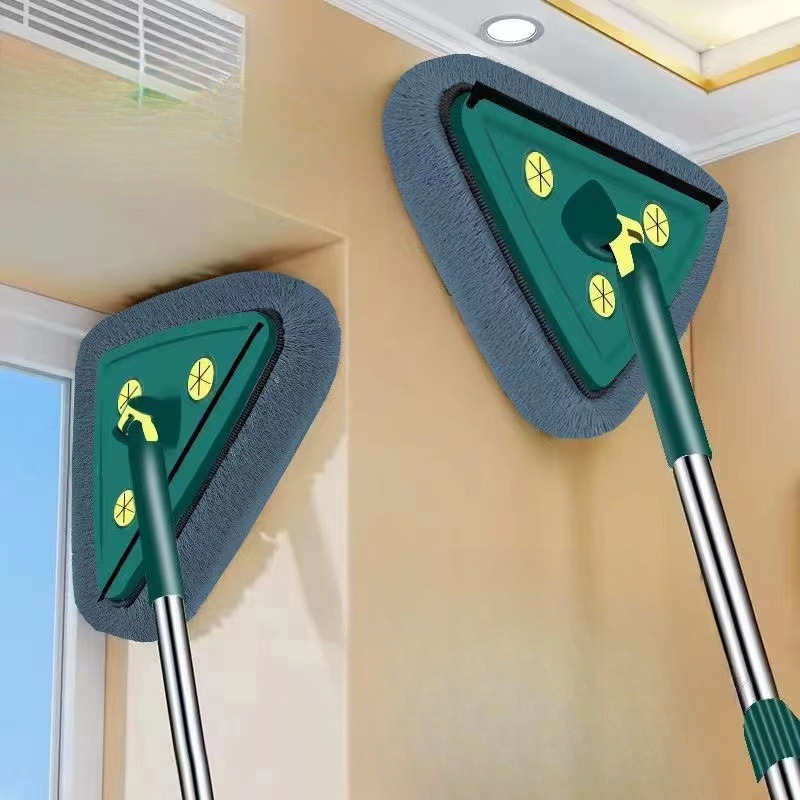 Triangular Telescopic Mop for Wall Cleaning, Dust Cleaning, Household Ceiling Cleaning Tool, Ceiling Cleaning Tool