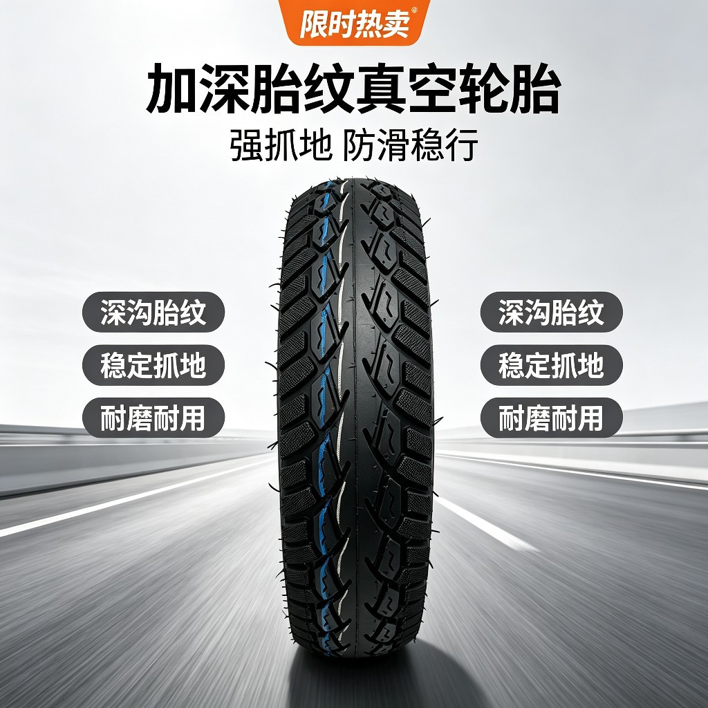 Brand new, unopened 2.75-10 thickened eight-layer steel wire vacuum tire for electric vehicles