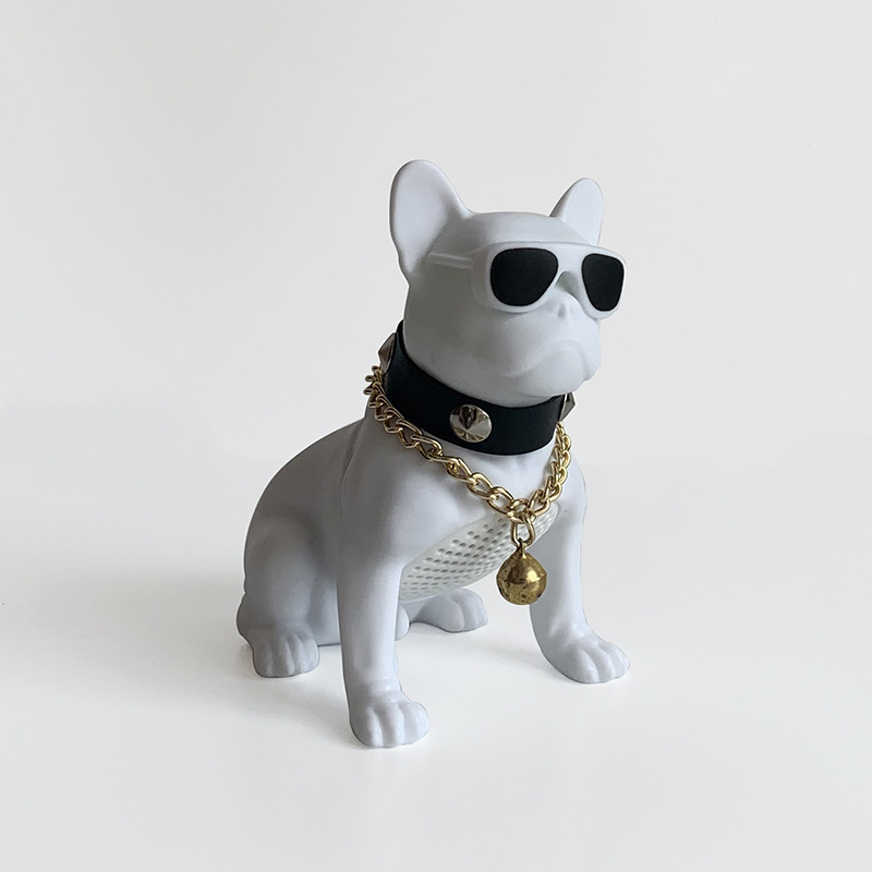 Bulldog subwoofer todo el cuerpo sonido de perro adornos de automóvil cabeza de perro altavoz bluetooth novio explosión de cumpleaños