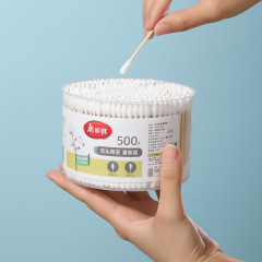 Meliya double-headed cotton swabs, ear-picking cotton swabs, round-headed cotton swabs, 500 pieces, wholesale in department stores