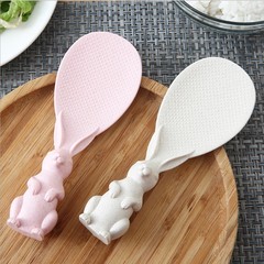 Standing rice spoon kitchen wheat straw tableware cute bunny rice spoon creative Japanese standing rice shovel