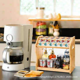 木制咖啡胶囊支架竹制咖啡胶囊收纳架节省空间咖啡吧配件收纳木架