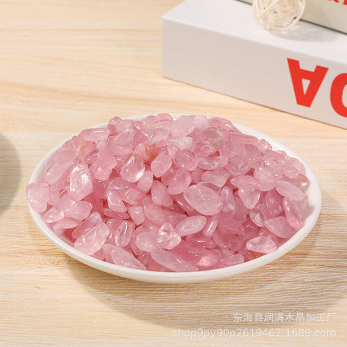 Pink crystal gravel, colored pink crystal gravel, fish tank flower pot decorative stone, small particle gravel wholesale