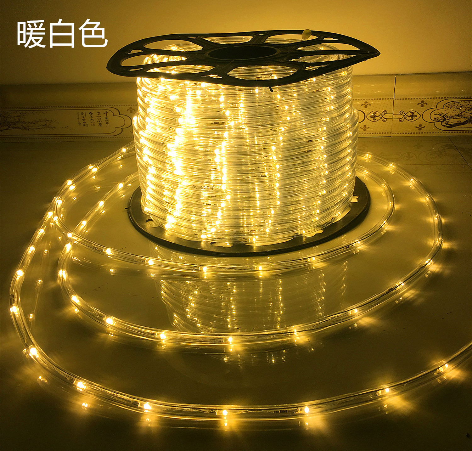 LED灯带 彩虹管圆二线彩灯霓虹灯七彩户外防水灯带满天星柔性灯串-阿里巴巴