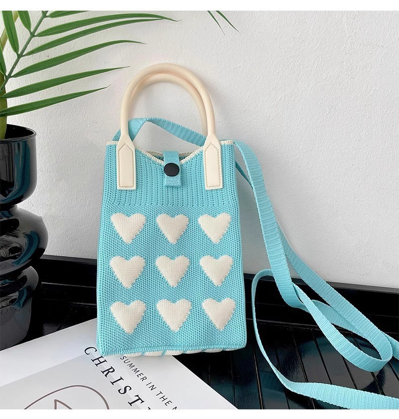 사랑의 휴대폰 가방 청록색