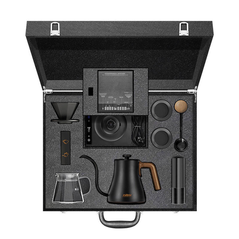 Sphinx set de cafetera de agua de mano, caja de cuero, caja de agua de mano, caja de agua de mano
