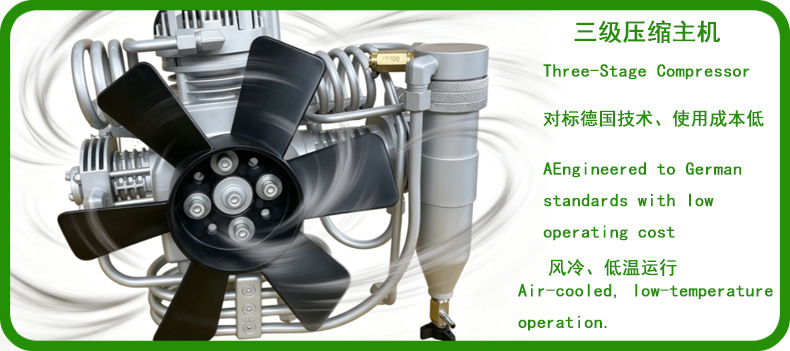 Bs-W100Em Portable High Pressure Air Compressor Rescue Diving Breathing Apparatus Firefighting Air Filling Pump