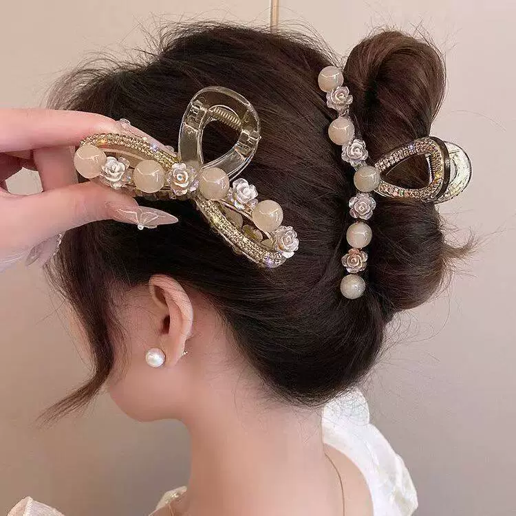 Горный чай из жемчуга, заколка для волос, акула, универсальная crab pin, новый сбор, стиль light luxury