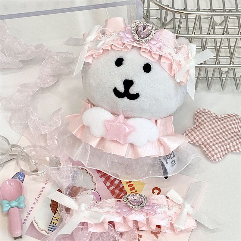 オリジナル【粉絨星語】子供服かわいい10cm自嘲熊子供服セット綿人形服アクセサリー|undefined
