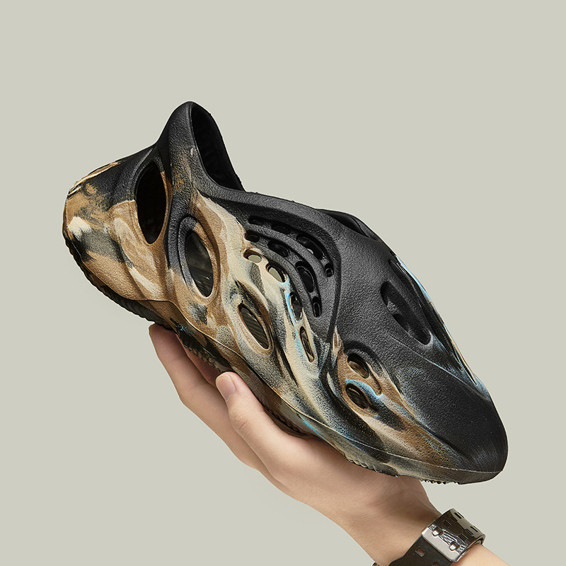 Summer New Style Coconut 700 Clogs Black Colorful Clown Camouflage Cross-Border Large Size Fashion Trendy Men's Sandals