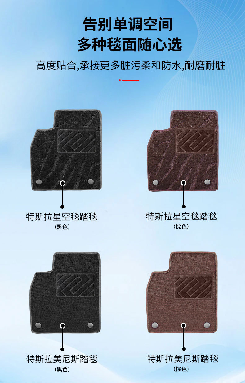 Suitable for Tesla Model Y New Version Car Floor Mats 25 Car Trunk Mats Special Tpe Floor Mats