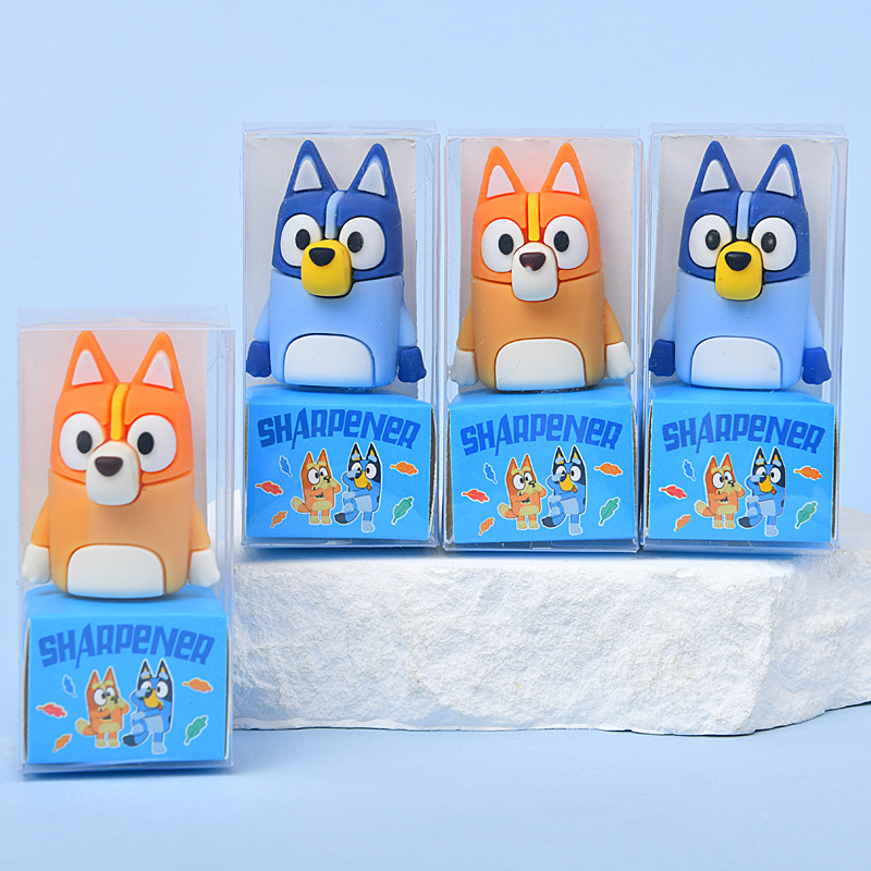 Bonito creativo Blowie dibujos animados estudiantes cuchillo de lápiz afilador lápiz cortador de papelería premios al por mayor