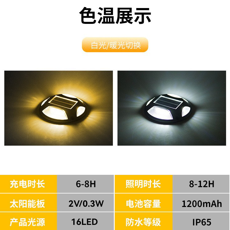 회색 원형 이중 색 온도 스위치 (3000K-6000K)