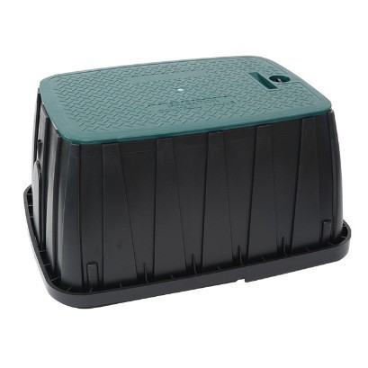 14 pulgadas 1320 caja de válvulas de plástico verde riego por pulverización caja de válvulas de válvula de toma de agua caja de válvula solenoide cubierta verde caja de protección