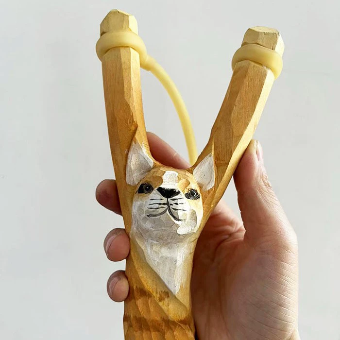 Пружина-резинка, раскрашенная деревянная игрушка, ручной работы