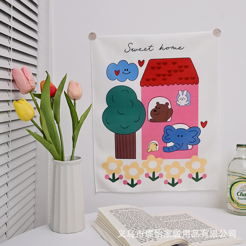 2023 Internet Celebrity Japanese Hanging Cloth Student Desk HOT Learning Timing Decorative Background Cloth I am Wall Cloth Calendar