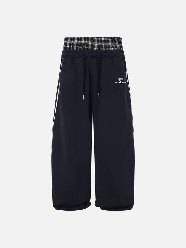 Aelfric Eden Double Waist Sweatpants Baggy Dark Blue