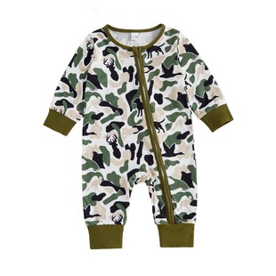 L 40544 Children's Printed Zip Romper ��ͯ�B�w�� �W���羳��