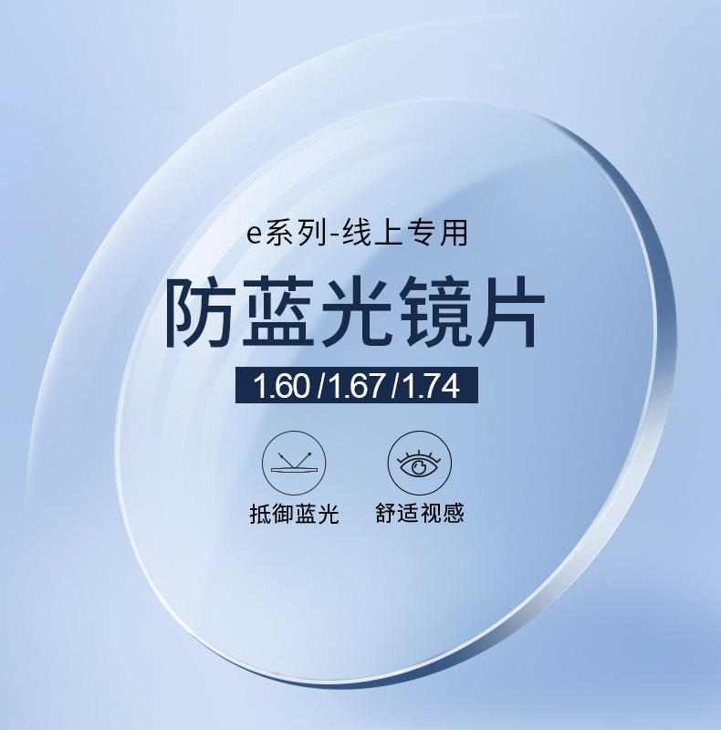 1.6 aspheric anti-blue lens