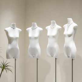 服装店韩版扁身平胸模特道具女婚纱半身假人体女装橱窗陈列展示架