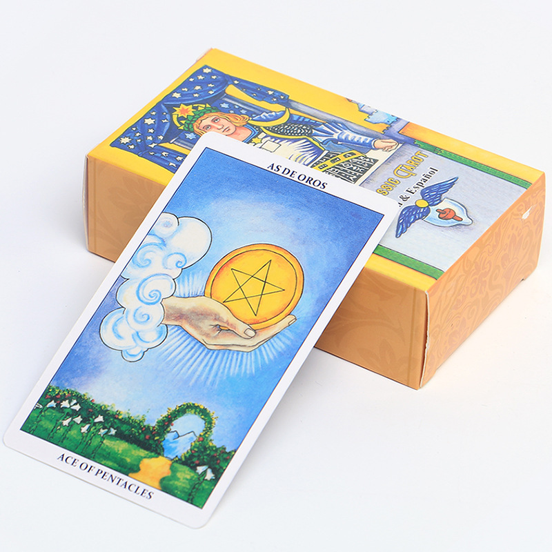 Cartas de tarot bilingües clássicas espanhol-inglês para jogos_voghion.com