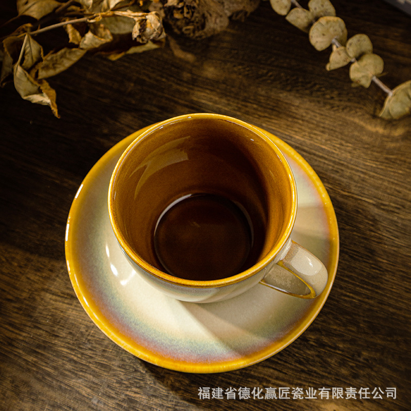 El esmalte LZ cambia a color miel, plato de filete de ternera marrón de Bangkok, plato de sopa, plato de pescado, plato de arroz, plato de sopa, taza de café, plato