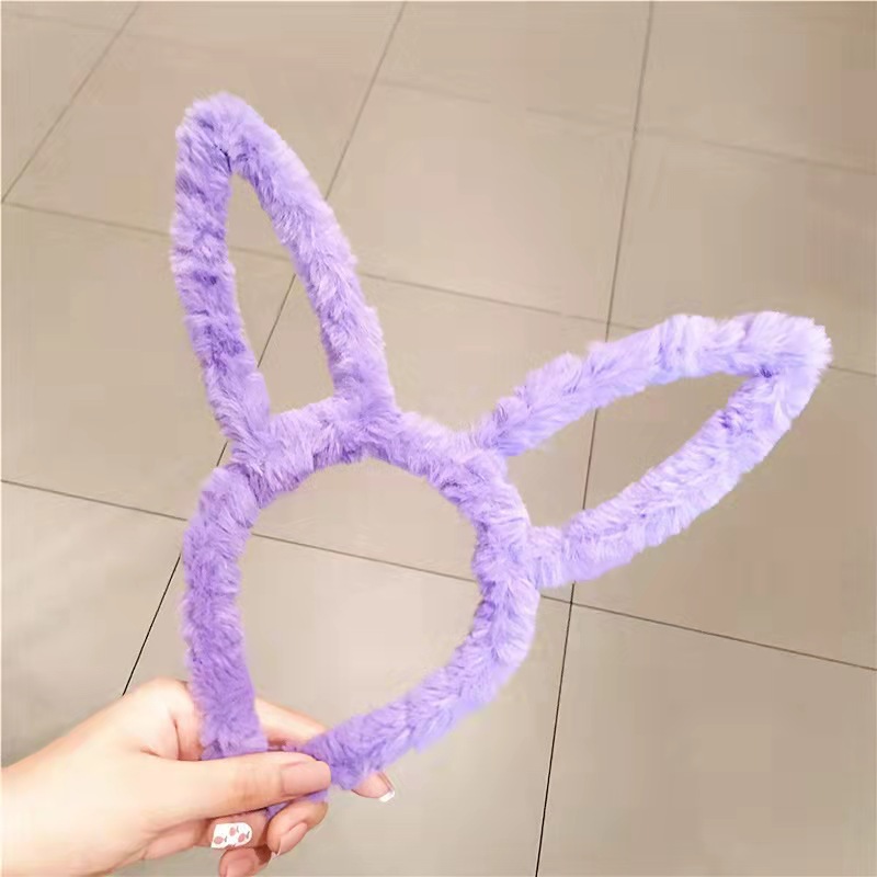 13cm 봉제 토끼 귀 선반 보라색