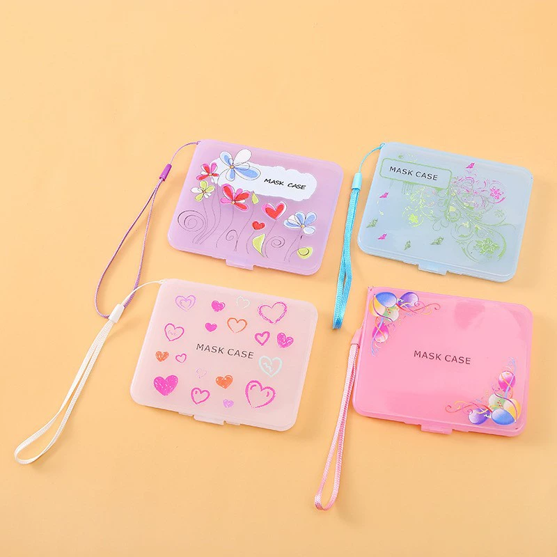 New Love Пластиковая коробка для хранения масок Открытый путешествия Портативная одноразовая маска Временное хранение Clip Factory Store