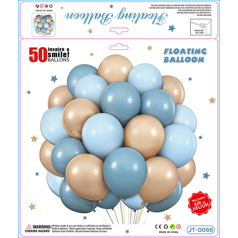 50Pcs set de globos transfronterizos al por mayor matte decoración de cumpleaños escena de decoración de la fiesta artículos de vestuario de alta calidad