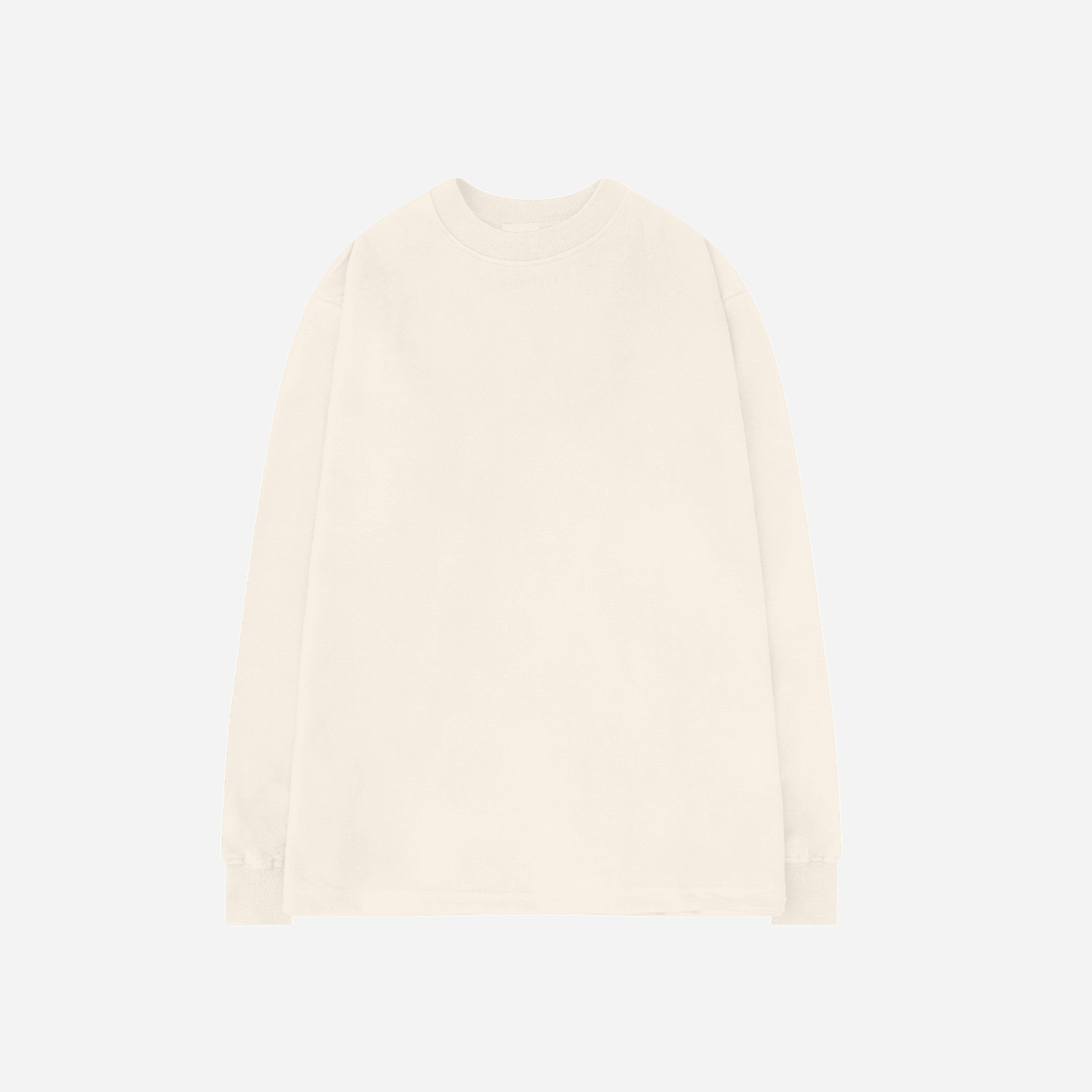 Camiseta básica blanca de manga larga 260 g, algodón grueso para hombre, estilo suelto americano