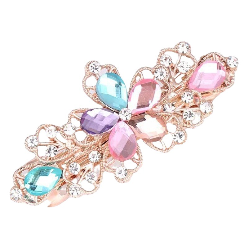 Fabricante directo pequeño tamaño flor horquilla simple moda Cola de Caballo clip de espalda Cabeza horquilla clip lateral