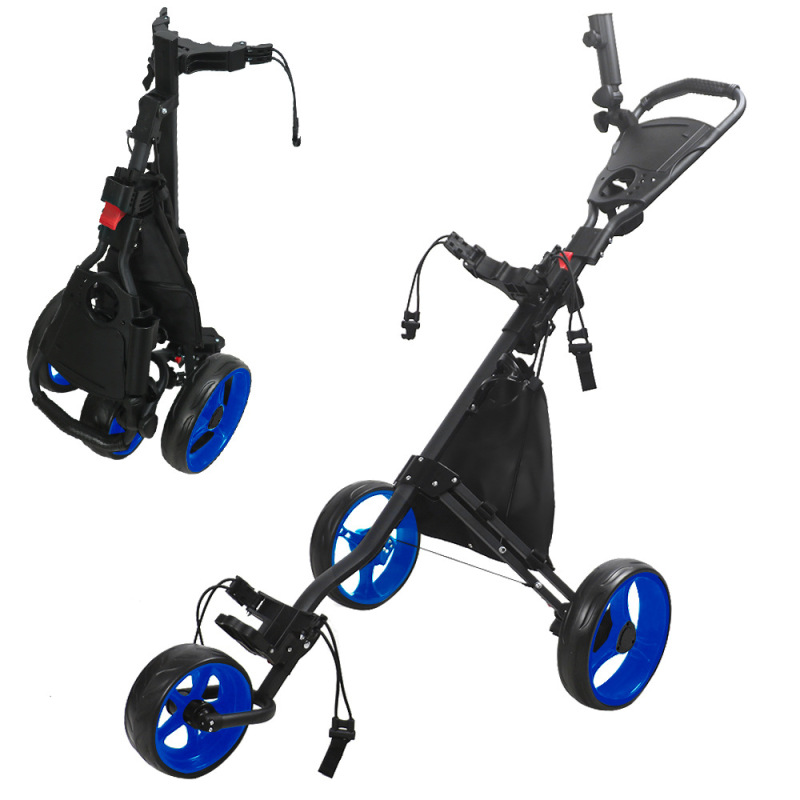 ゴルフカート三輪折り畳み可能アルミ合金手押し車携帯型カートgolf球場用品|undefined