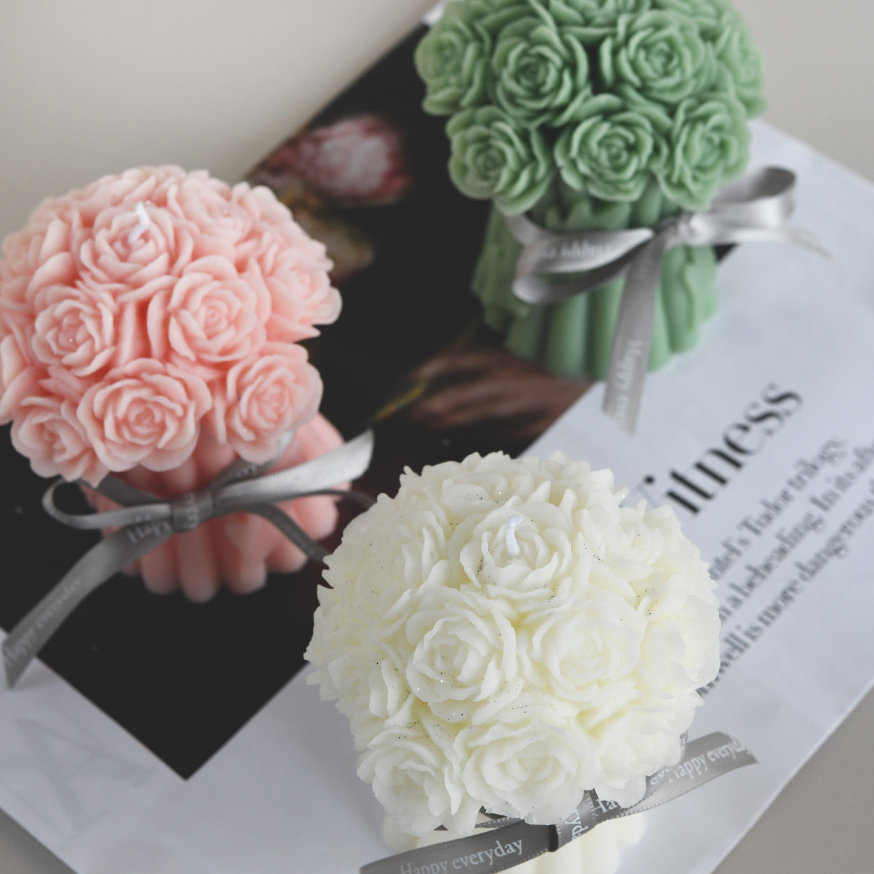 Venta caliente ramo forma vela dulce lindo regalo de boda decoración del hogar regalo decoración caliente-venta al por mayor