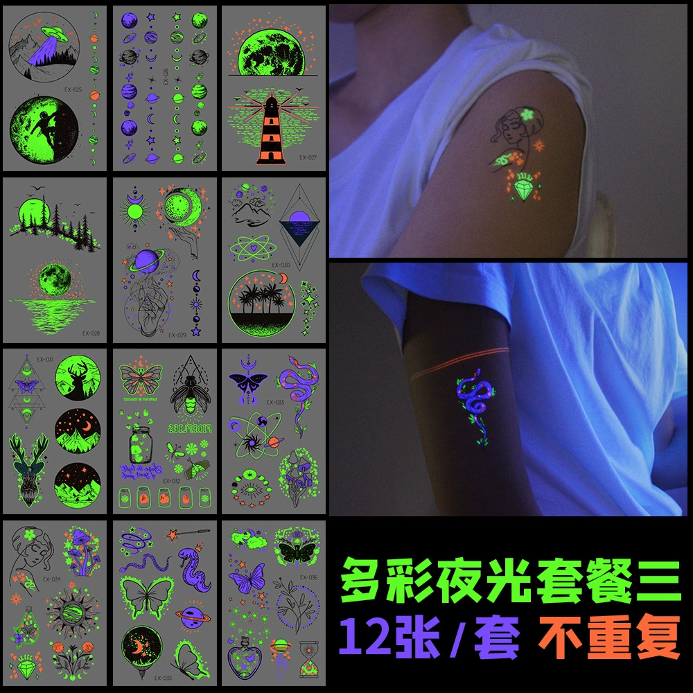Set, brand fresh waterproof tattoo stickers