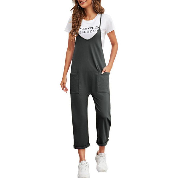 spring solid trousers