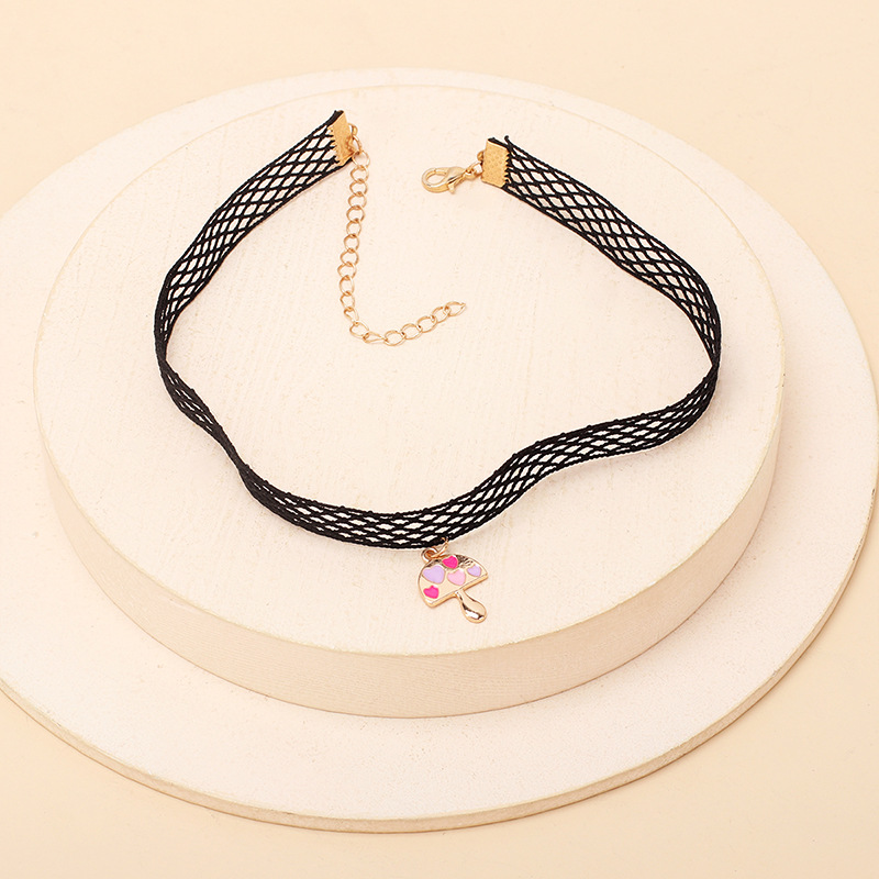 Alloy, Lace Material Heart Shape, Boots Pattern Cute Classic Style Heart Shape Boots Alloy Lace Choker Choker Wholesale