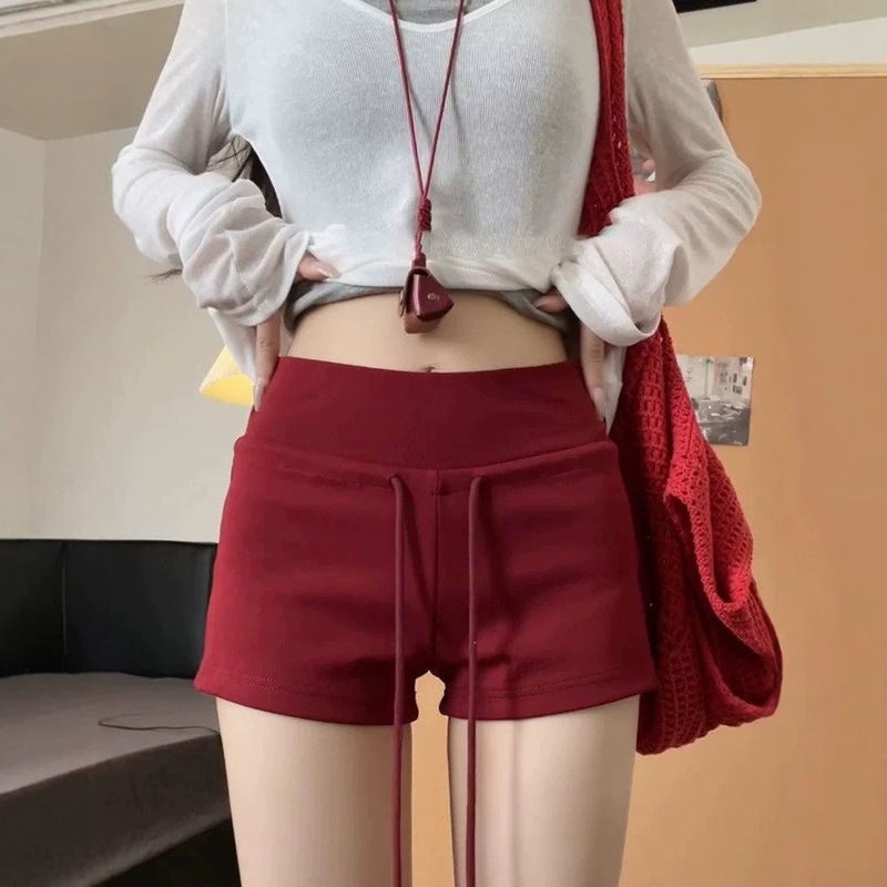 Red Sports Shorts for Women 2026 New Slimming Running Cycling A-Line Hip-Hugging High-Waisted Casual Hot Girl Yoga Pants Red Sports Shorts for Women 2026 New Slimming Running Cycling A-Line Hip-Hugging High-Waisted Casual Hot Girl Yoga Pants