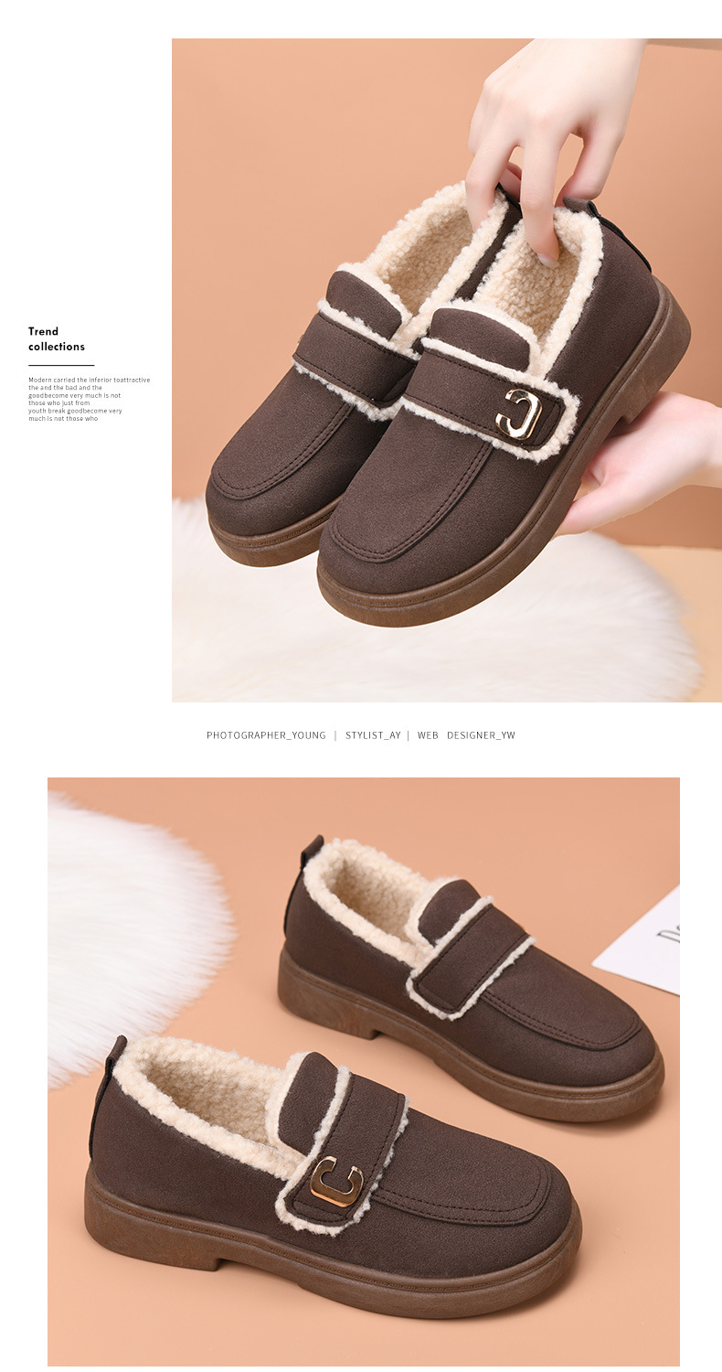 Doudou shoes women's winter models fleece thickened women's casual cotton shoes fashionable and comfortable warm mother shoes_voghion.com