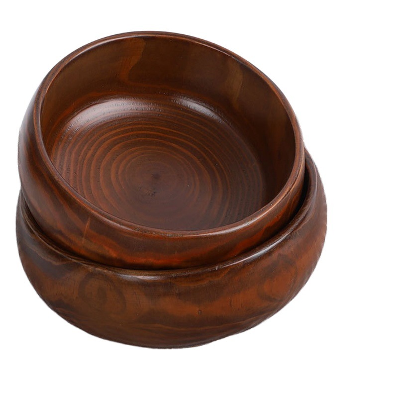 Suministro directo de fábrica chino redondo tazón de fideos instantáneos madera maciza creativo fabricante de fruta de madera fría y mixta tazón grande en stock descuento de gran cantidad