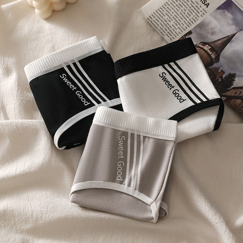 Ladies' underwear fresh and sweet sporty double-layer gusset Japanese-style high-waisted girl student comfortable triangle pants