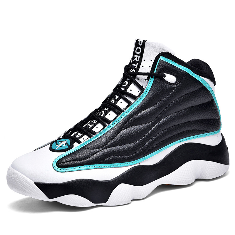Comercio exterior transfronterizo nuevos zapatos de los hombres zapatos de baloncesto botas de combate de los hombres zapatillas de deporte deportivas altas zapatillas de moda juvenil estudiante