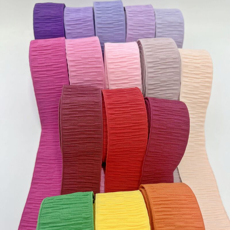 Xiaohongshu New Pleated Nylon Colorful Elastic Band Nylon Pants Waist Pleated Elastic Band Women's Pleated Skirt Waist Xiaohongshu New Pleated Nylon Colorful Elastic Band Nylon Pants Waist Pleated Elastic Band Women's Pleated Skirt Waist