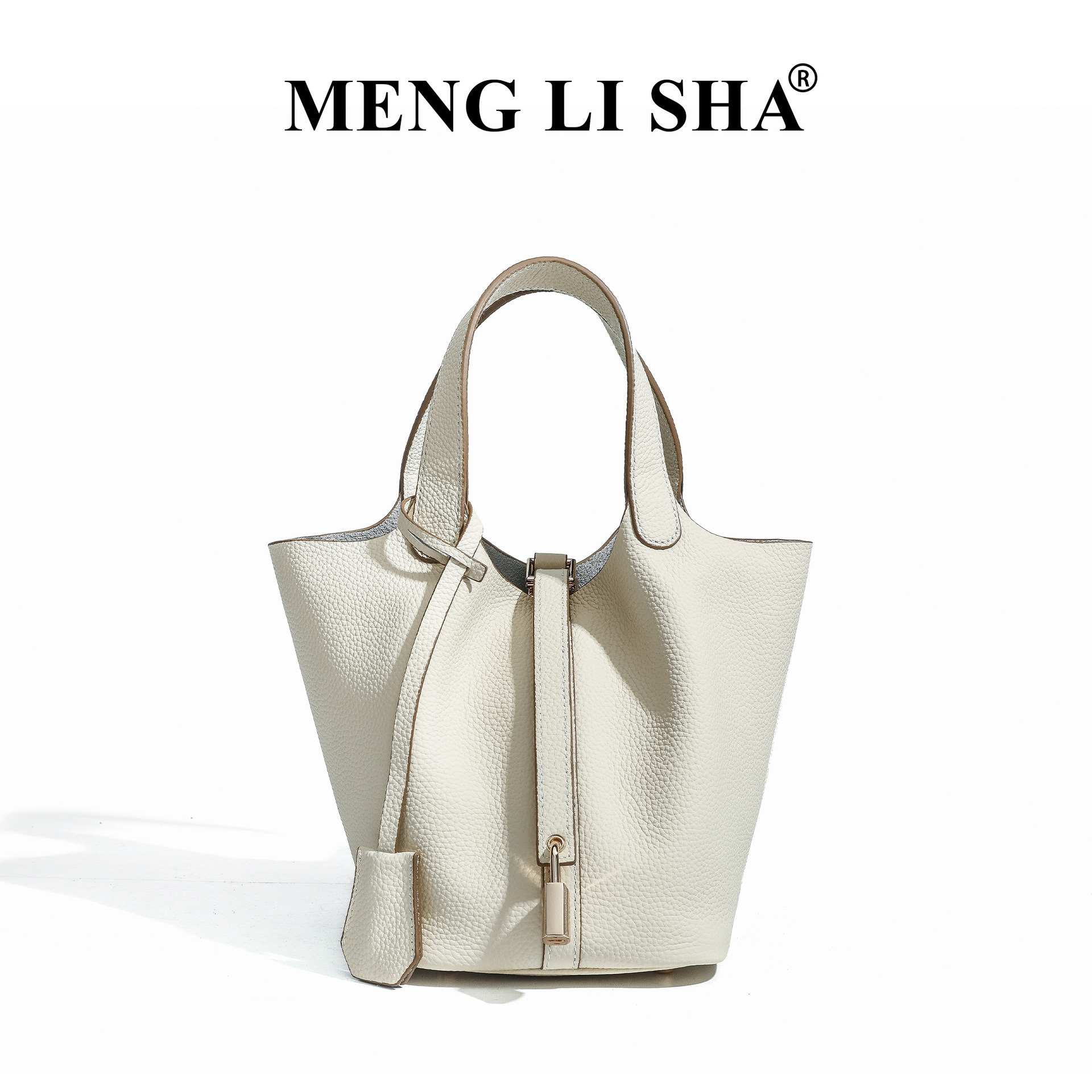 Women's 2026 New Luxury Designer Handheld Bucket Bag Genuine Leather Market Bag Mommy Bag Bridal Wedding Bag - Thumbnail 5