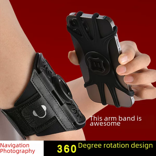 Running Armband Sports Phone Bag Multifunctional Arm Bag Detachable 360-Degree Rotating Armband Cycling Wristband