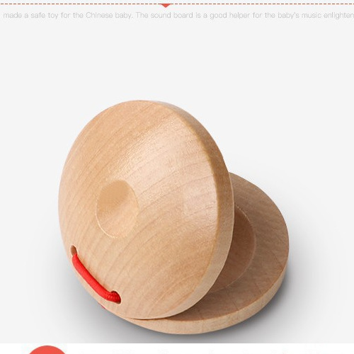 Weiweihu Niños Animales de madera castañuelas Orff Percusión Música para bebés Iluminación Juguetes de educación temprana Montessori