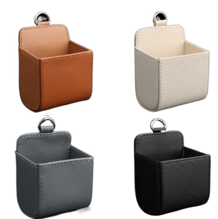 Aire acondicionado del coche bolsa de almacenamiento de salida de aire bolsa colgante de coche caja de almacenamiento de teléfono móvil decoración de interiores caja de almacenamiento de bolsa de artículos diversos