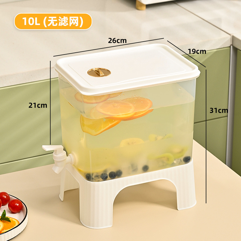 Refrigerador hogar hervidor de agua fría con grifo 3L capacidad limón fruta tetera bebida jugo tetera hervidor de agua fría